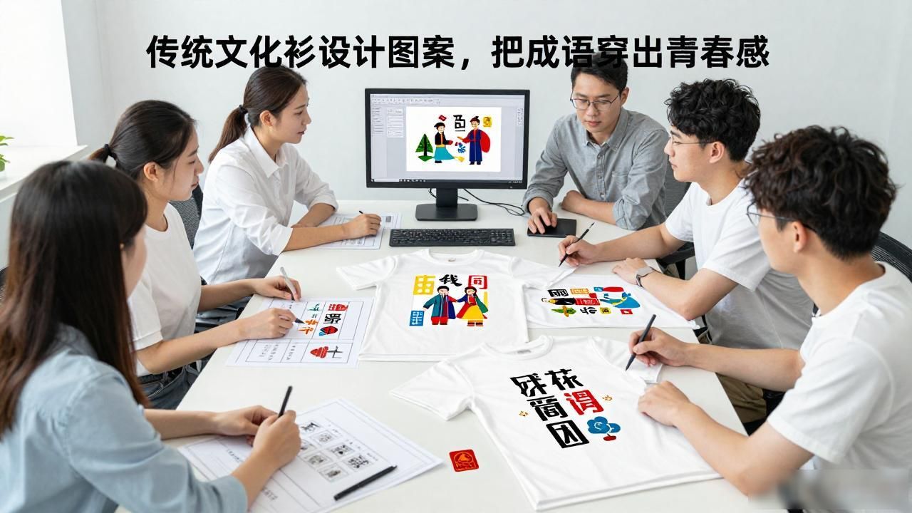传统文化衫设计图案_穿成语上身体验_邯郸成语文化衫