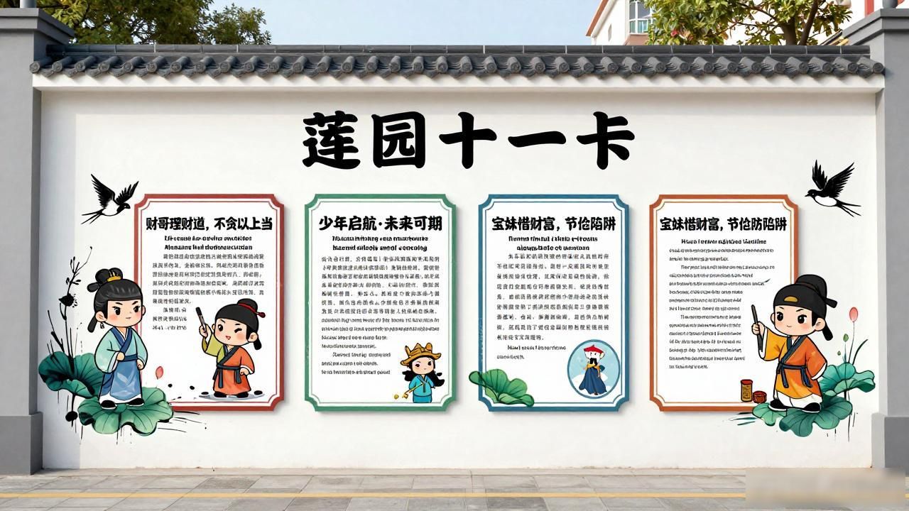 校园涂鸦墙设计图案_青少年金融素养教育_校园防非反诈宣传