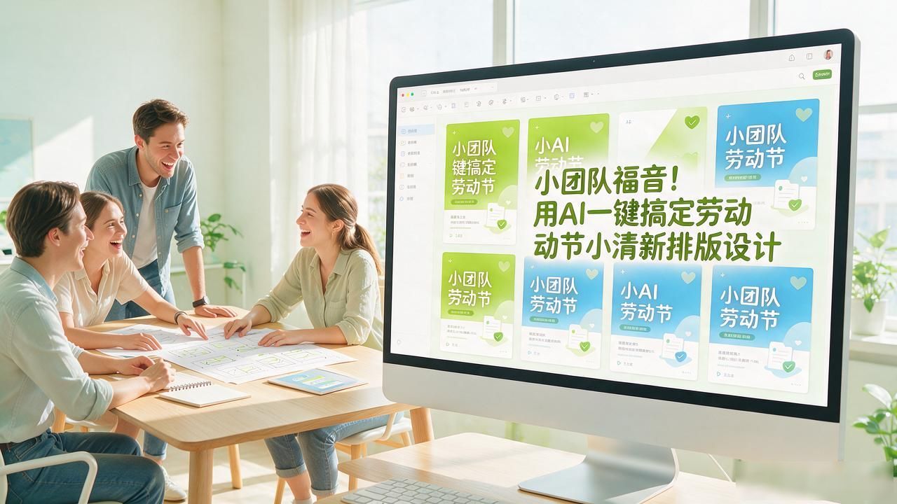 劳动节海报设计_电商AI工具箱_小清新排版设计